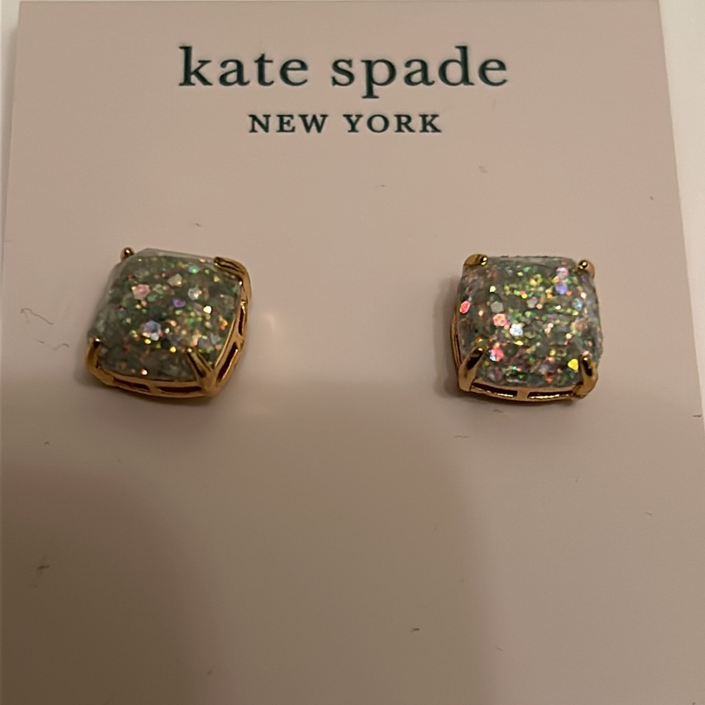 NWT Kate Spade Glitter Opal Earrings